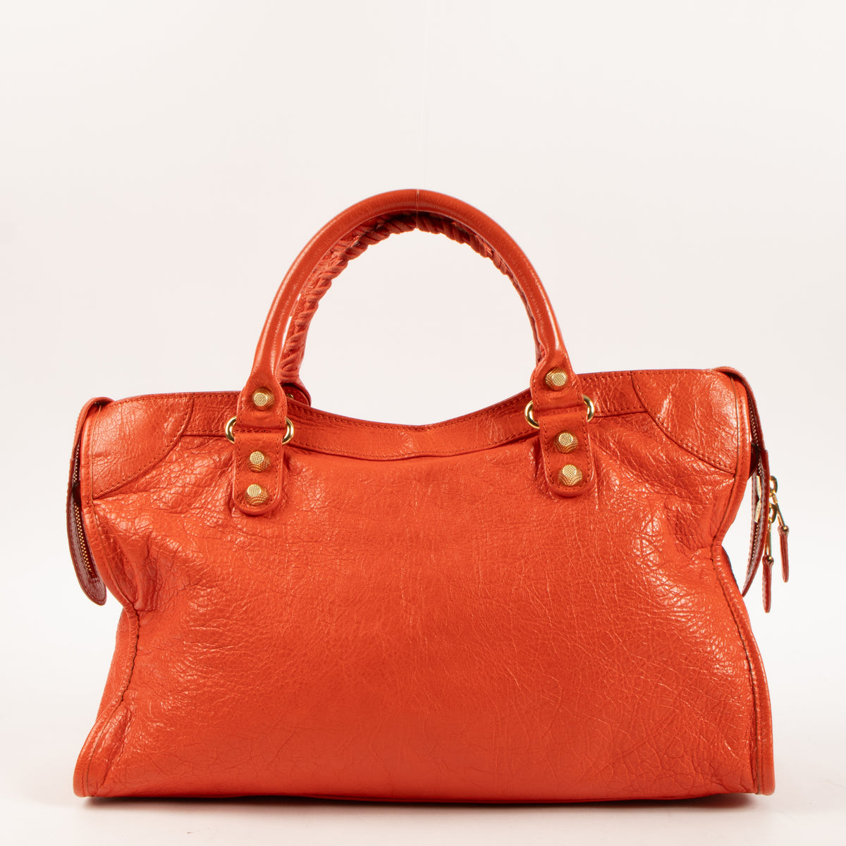 Shop this authentic Balenciaga Vermillon Arena Giant 12 Medium City Bag pre-loved on Labellov.com