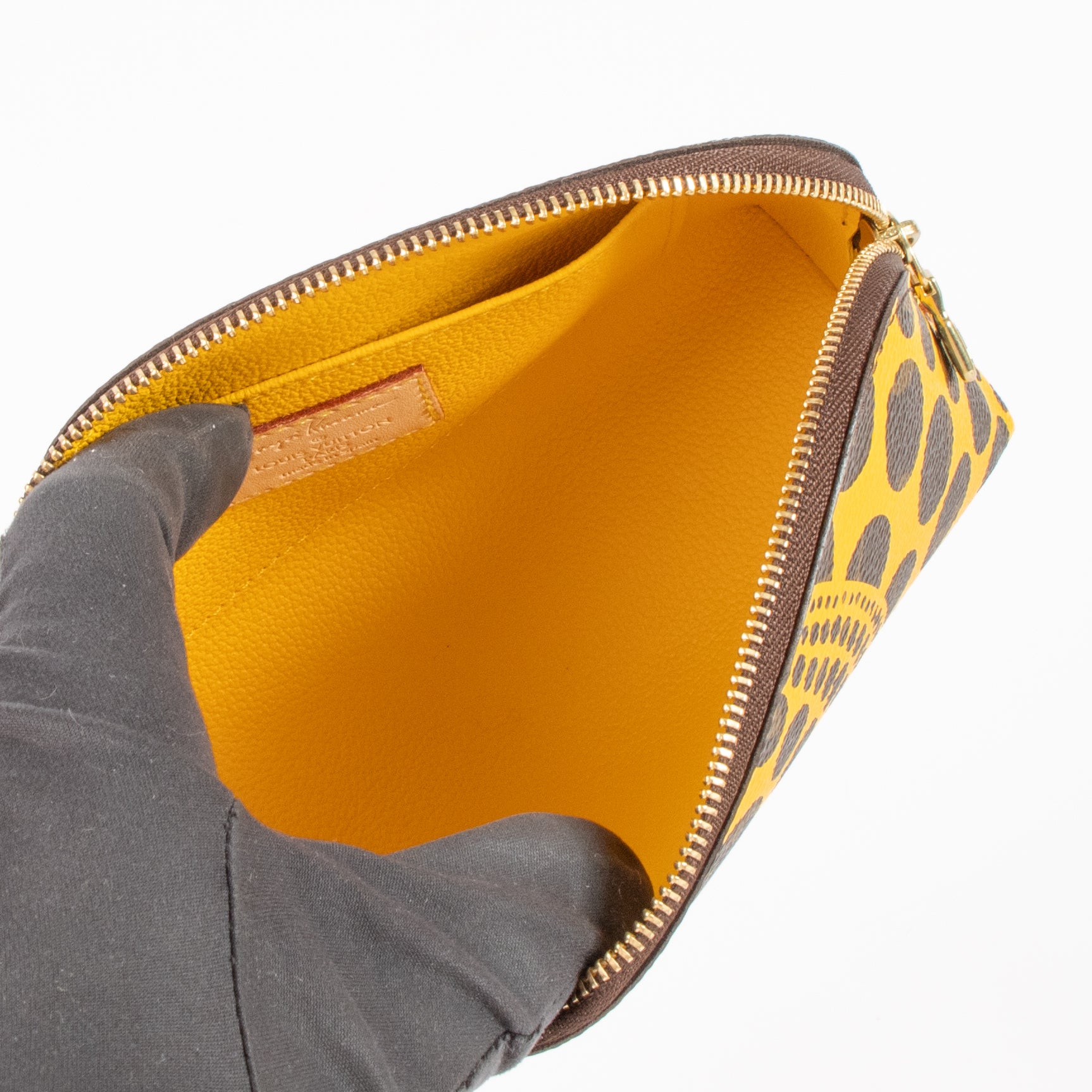 Louis Vuitton LV x Yayoi Kusama Yellow Monogram Pumpkin Dots Cosmetic Pouch PM