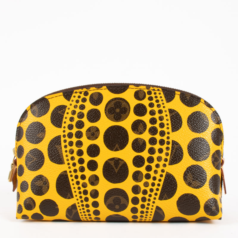 Louis Vuitton LV x Yayoi Kusama Yellow Monogram Pumpkin Dots Cosmetic Pouch PM