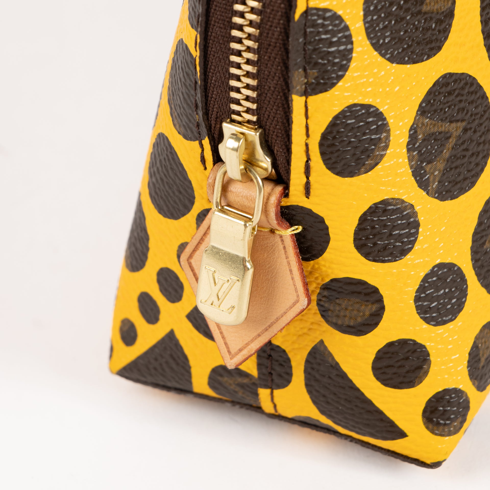 Louis Vuitton LV x Yayoi Kusama Yellow Monogram Pumpkin Dots Cosmetic Pouch PM