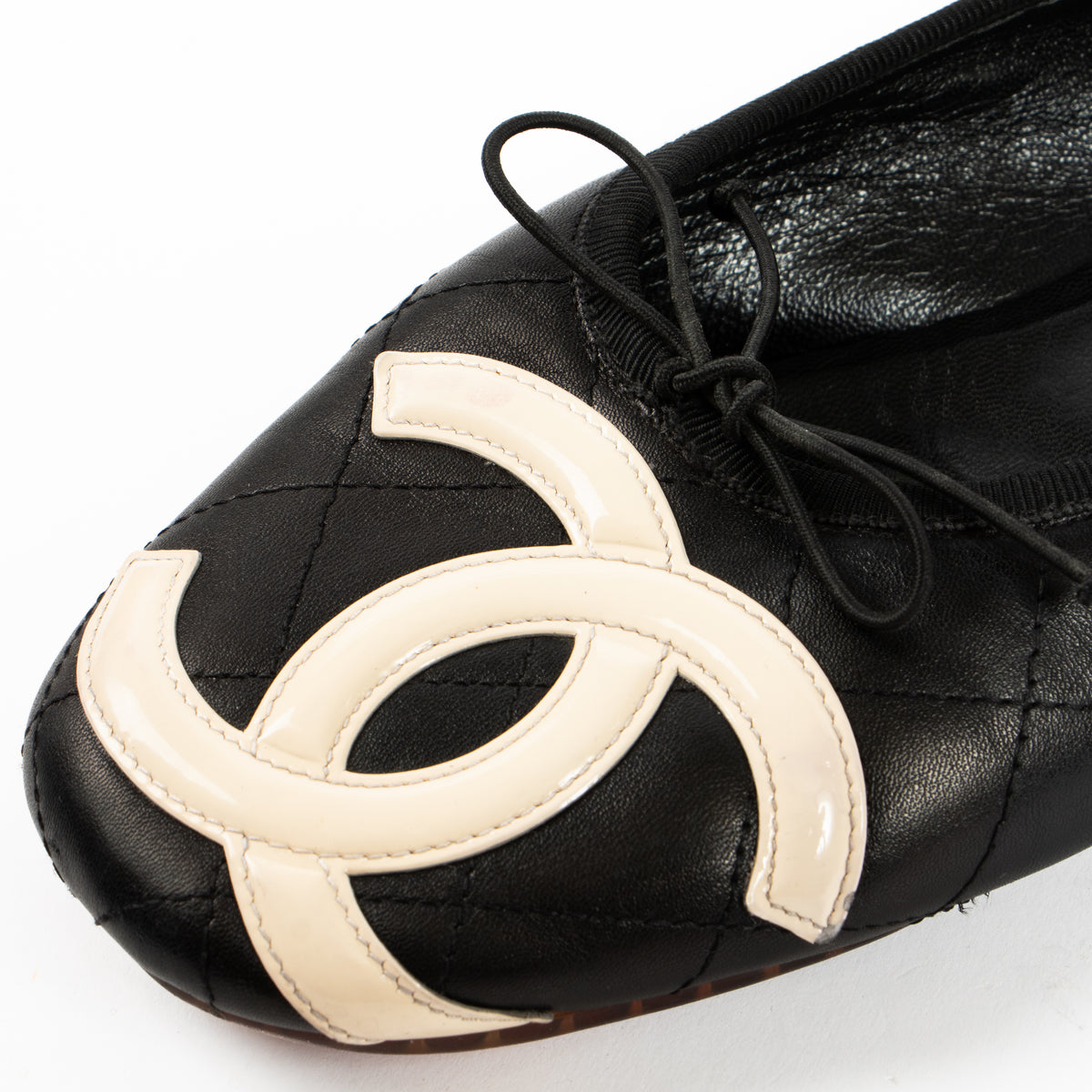 Shop this authentic Chanel Black Ligne Cambon Ballerinas pre-loved on Labellov.com