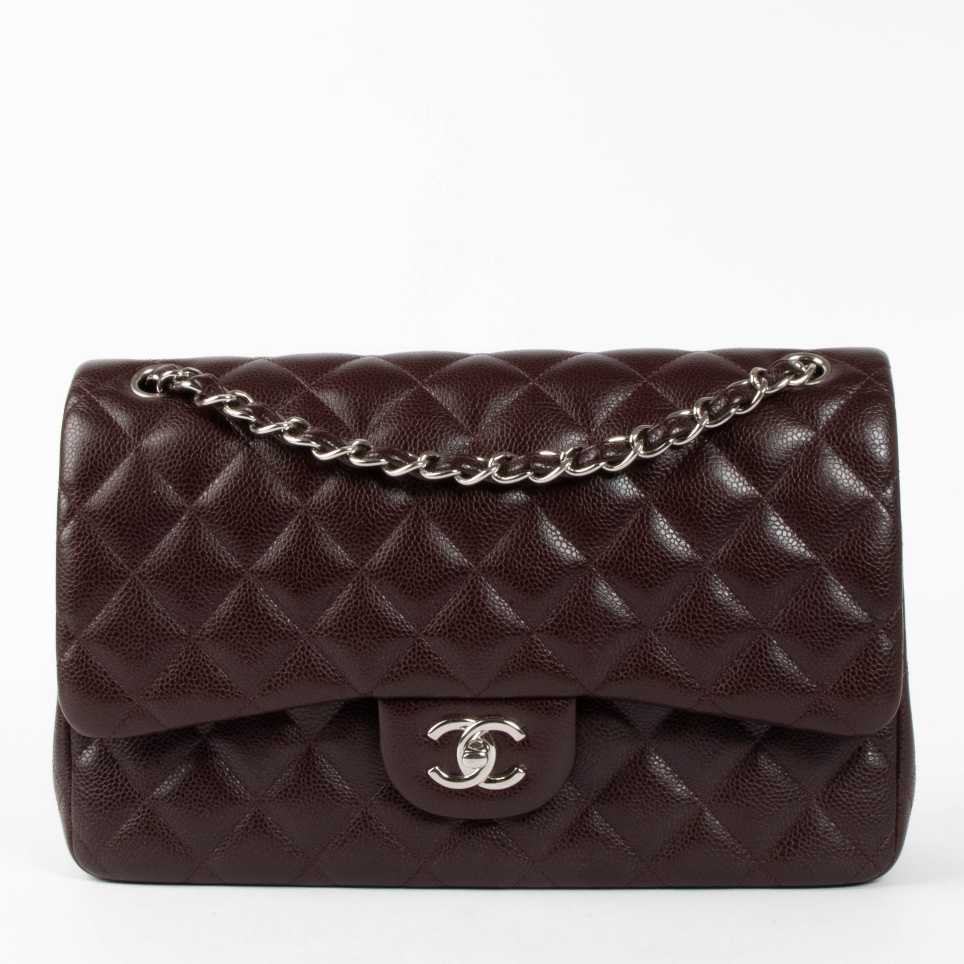 Shop this authentic Chanel Marron Caviar Large/Jumbo Classic Handbag pre-loved on Labellov.com