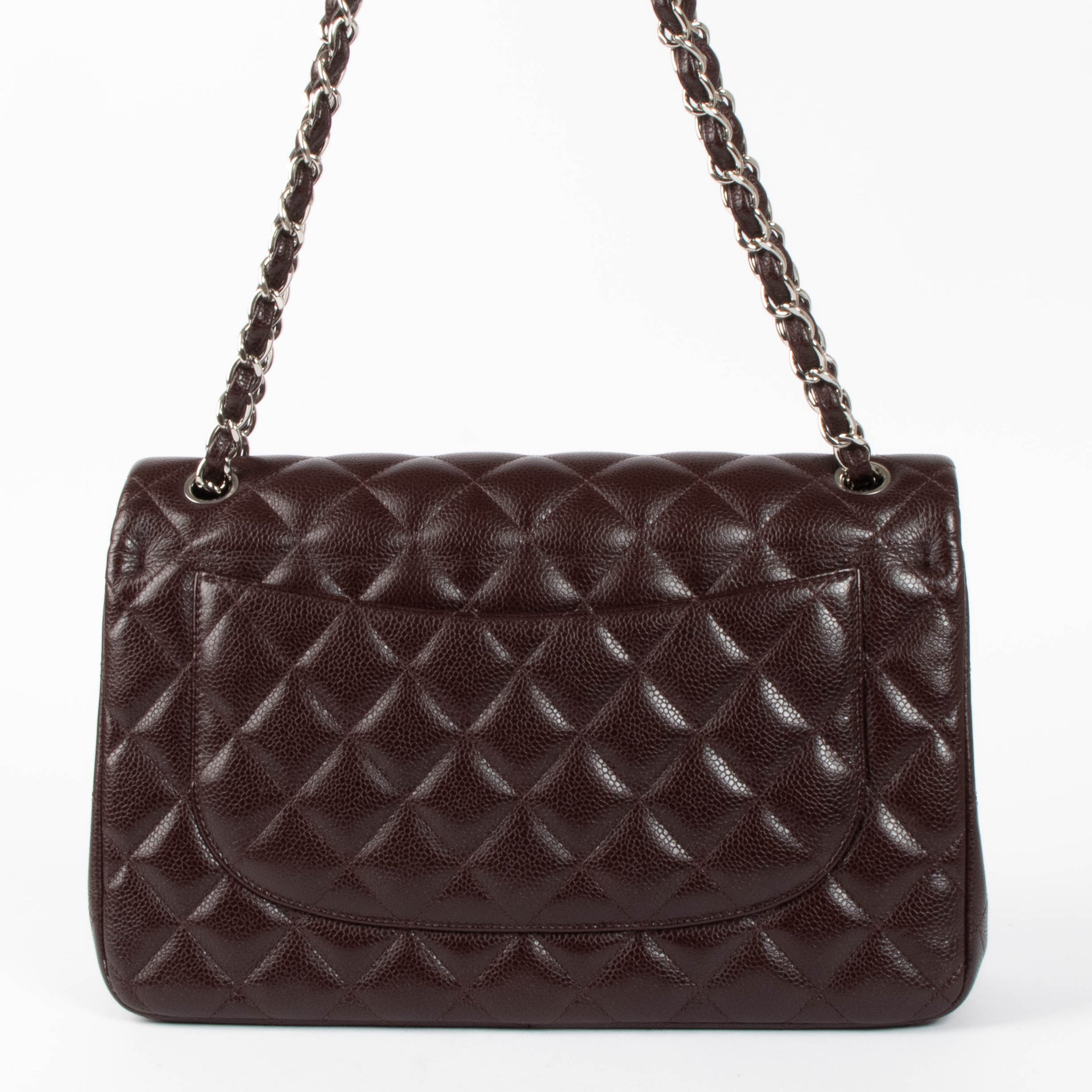 Shop this authentic Chanel Marron Caviar Large/Jumbo Classic Handbag pre-loved on Labellov.com