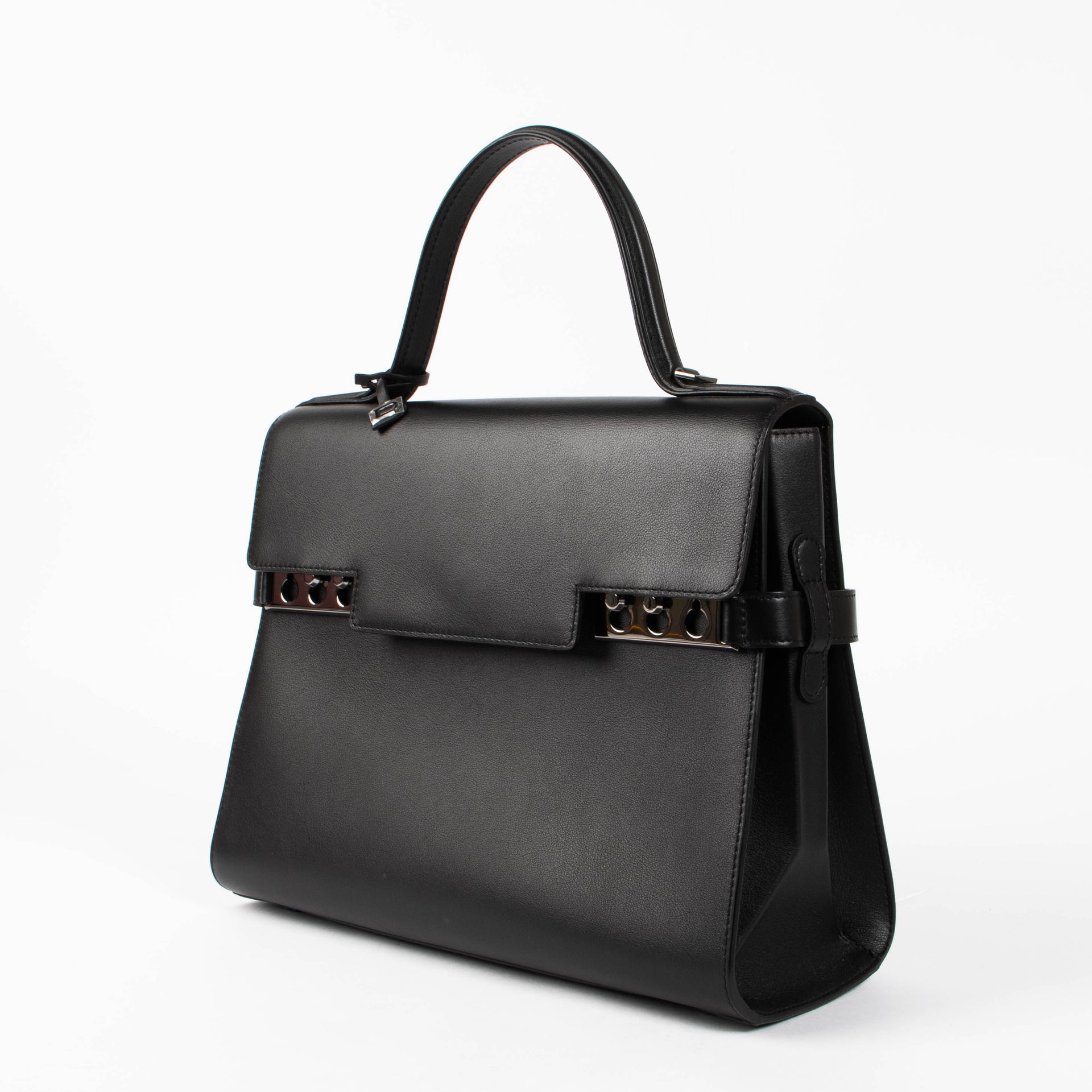 Delvaux All Black Calf Souple Tempête GM Bag