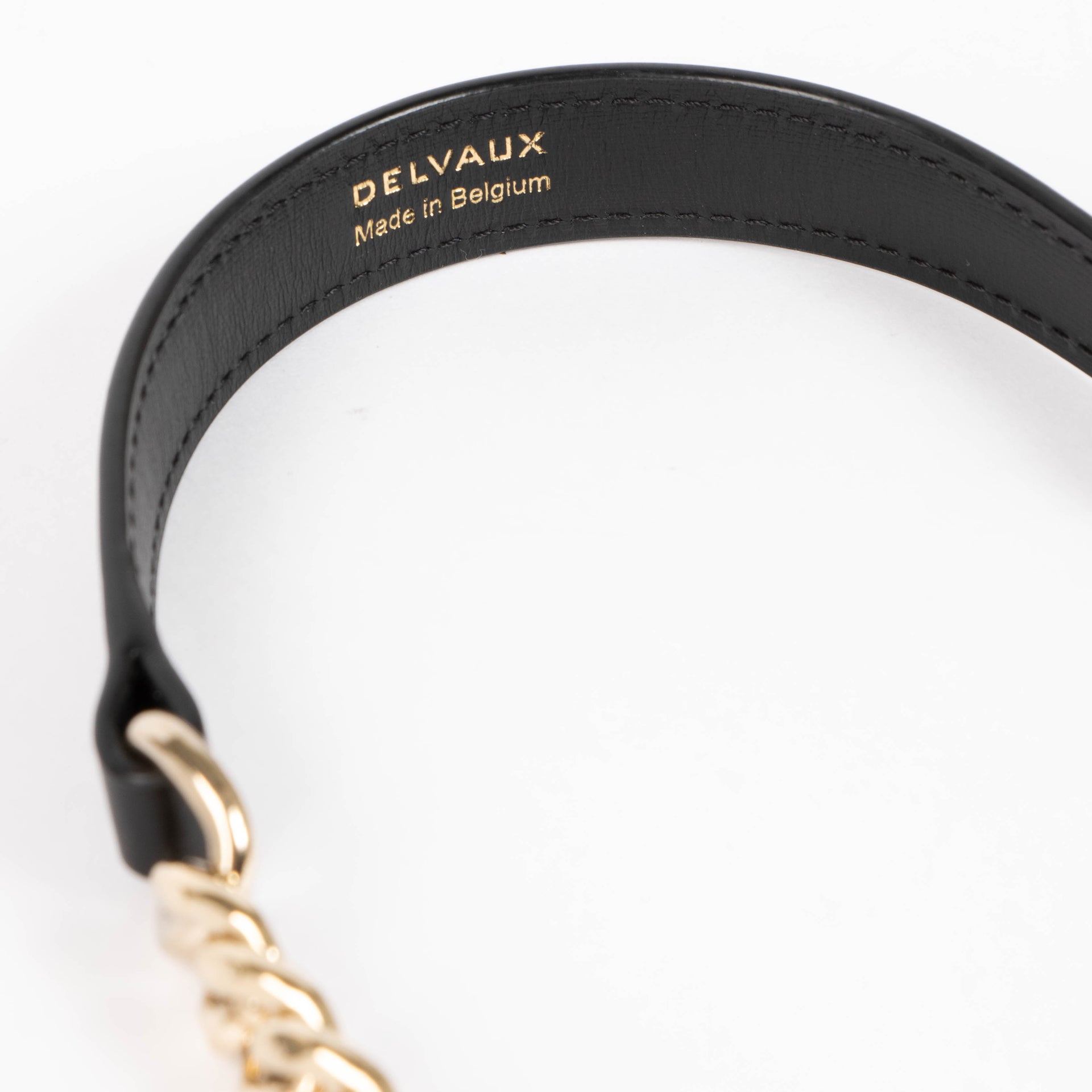 Delvaux Black Box Calf Short Chain Strap