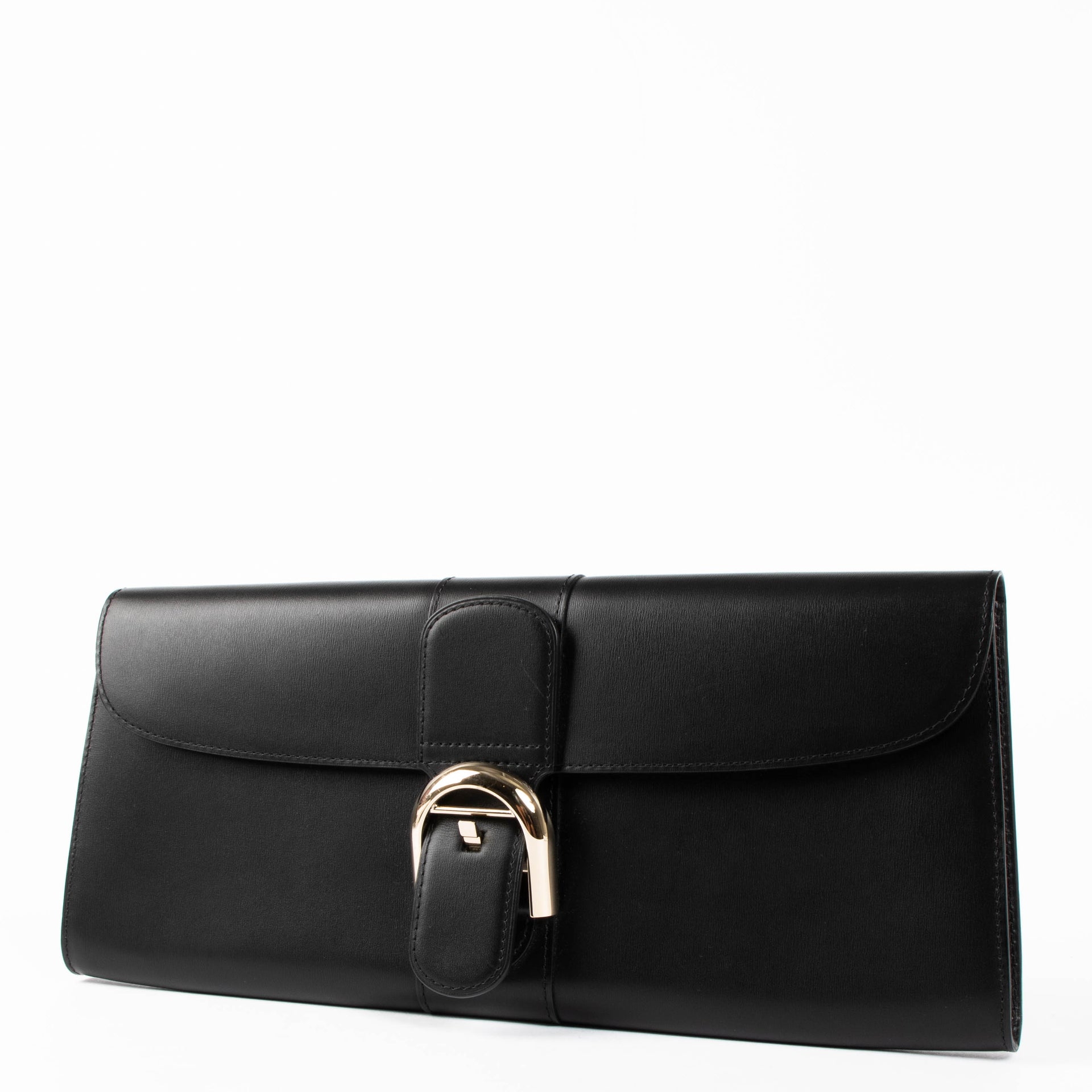 Delvaux Black Box Calf Pochette Brillant Clutch