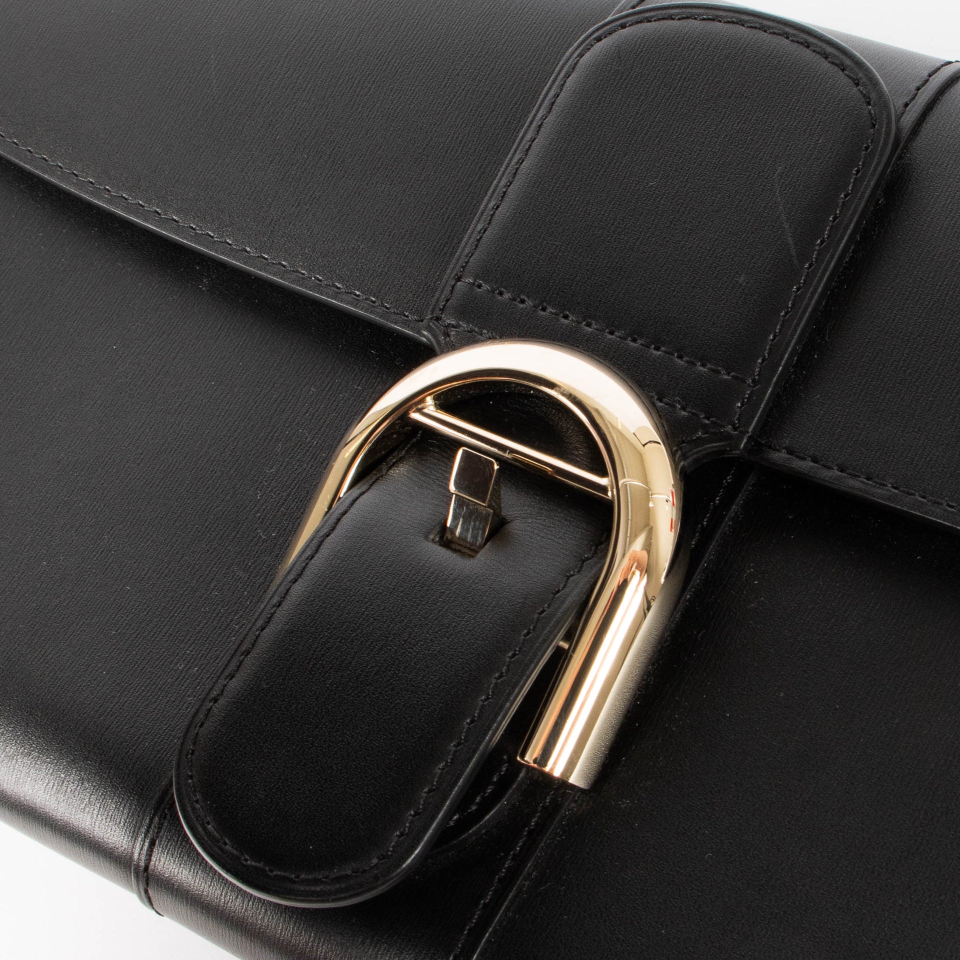 Delvaux Black Box Calf Pochette Brillant Clutch