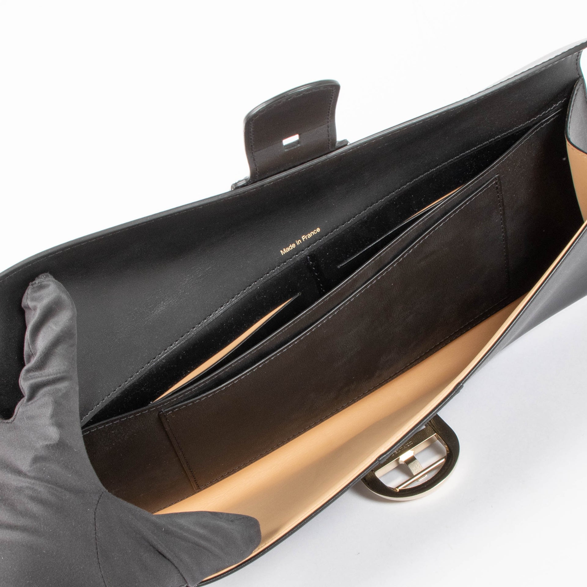 Delvaux Black Box Calf Pochette Brillant Clutch