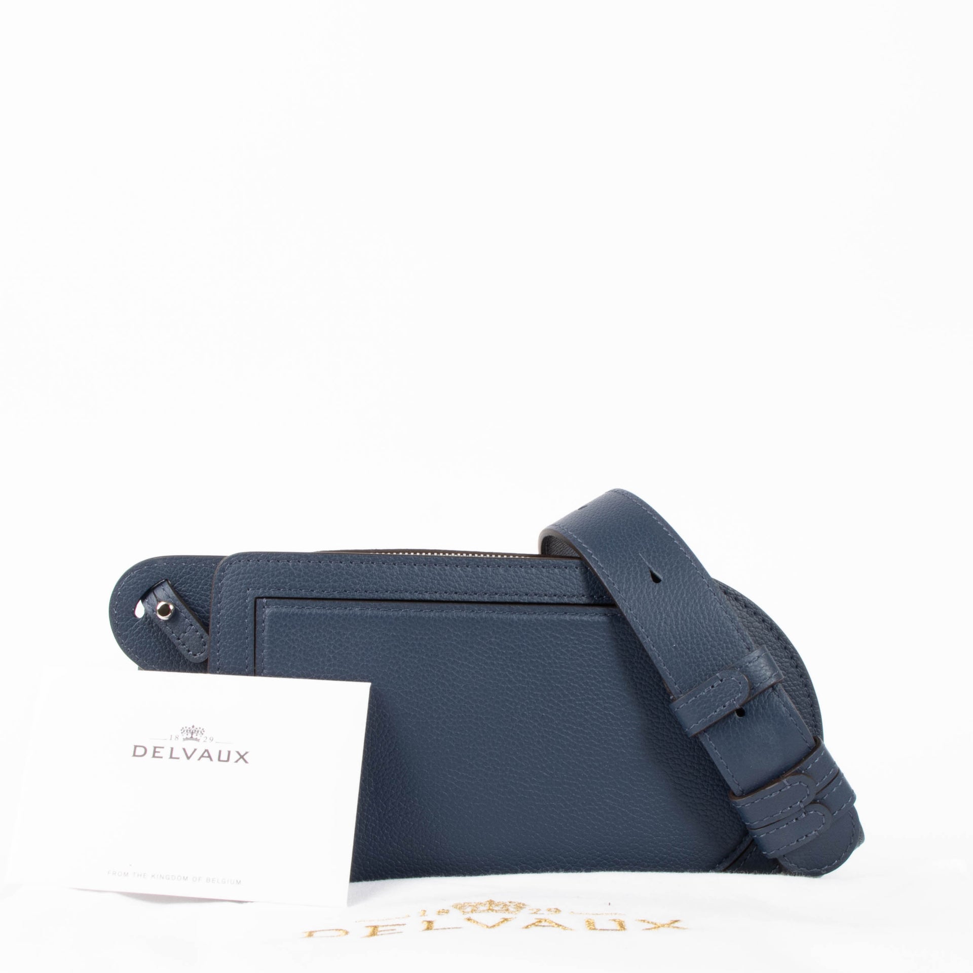 Delvaux Antwerp Blue Jumping Calf Pin City Bag