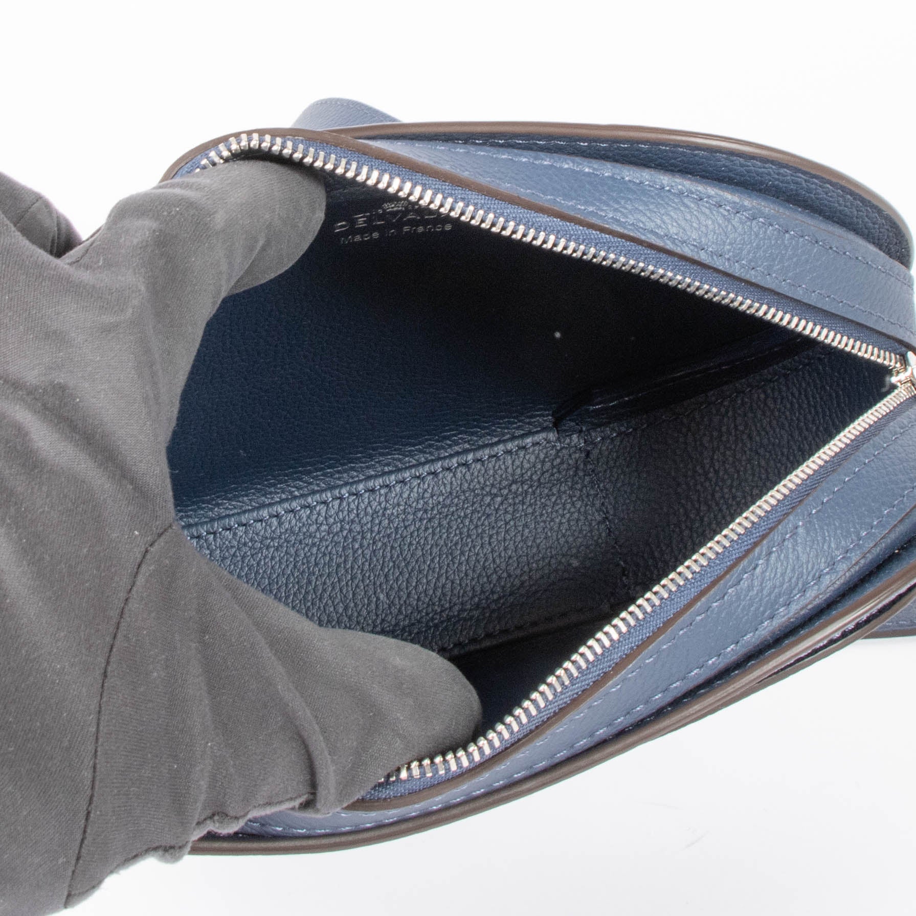 Delvaux Antwerp Blue Jumping Calf Pin City Bag