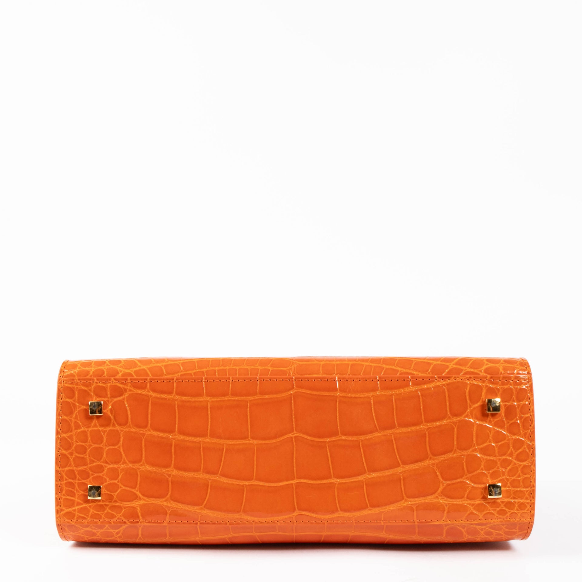 Delvaux Paprika Shiny Alligator Tempête MM Bag