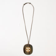 Shop this authentic  Hermes Burgundy Buffalo Horn Lift Necklace pre-loved on Labellov.com