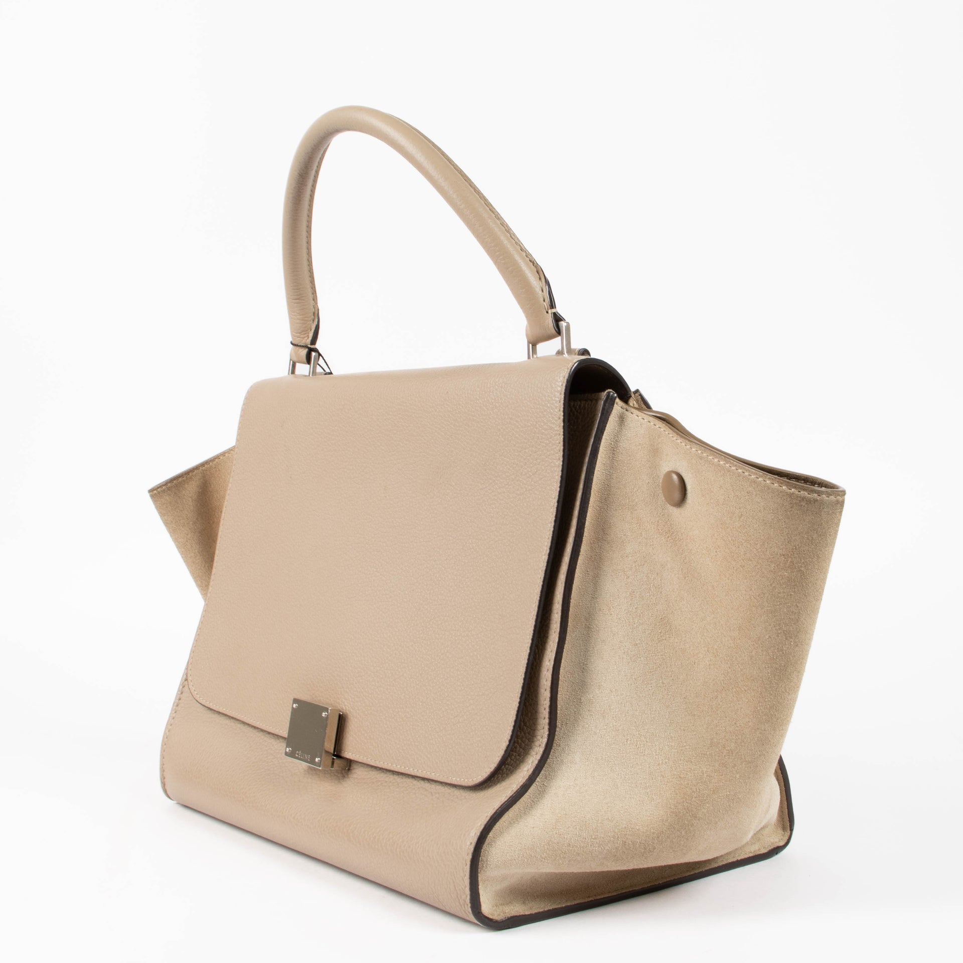 Celine Beige Leather Medium Trapeze Bag