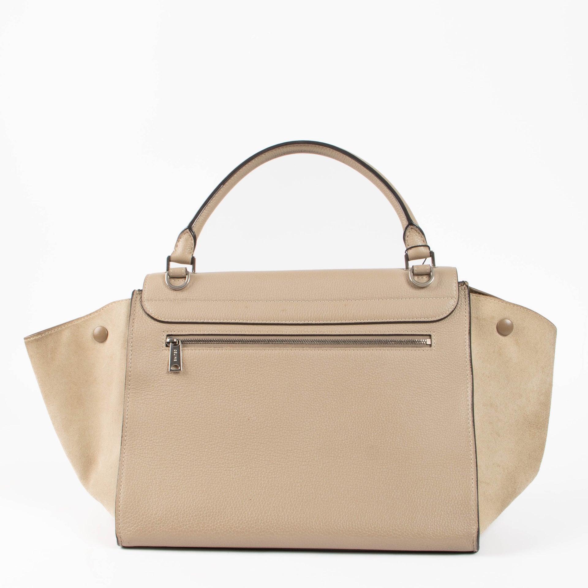Celine Beige Leather Medium Trapeze Bag