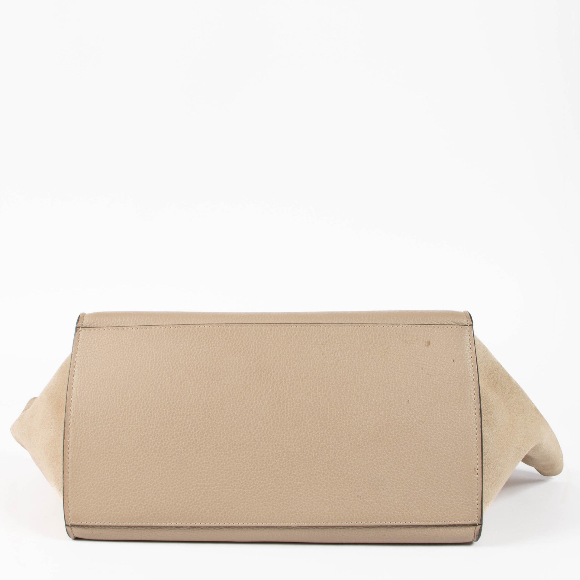 Celine Beige Leather Medium Trapeze Bag