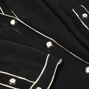 Shop this authentic Chanel Ribbed Knit Coco Mark Cardigan - size 40  pre-loved on Labellov.com 