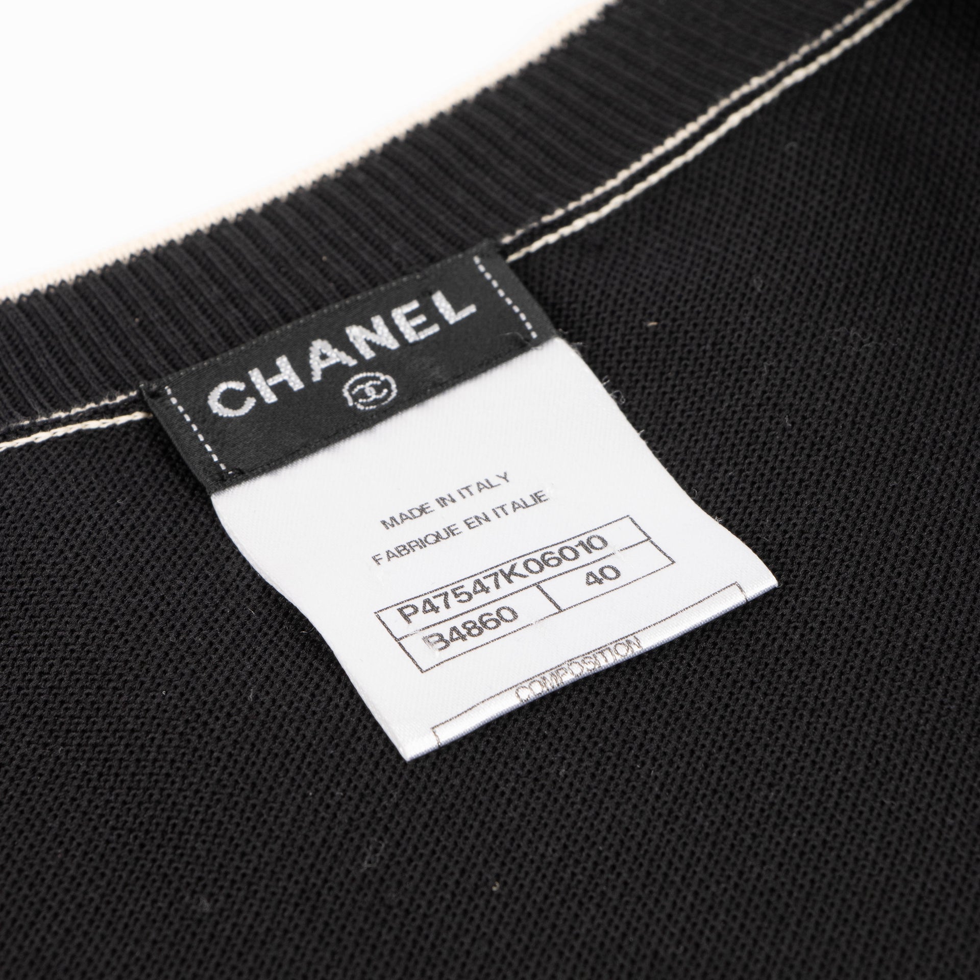 Shop this authentic Chanel Ribbed Knit Coco Mark Cardigan - size 40  pre-loved on Labellov.com 
