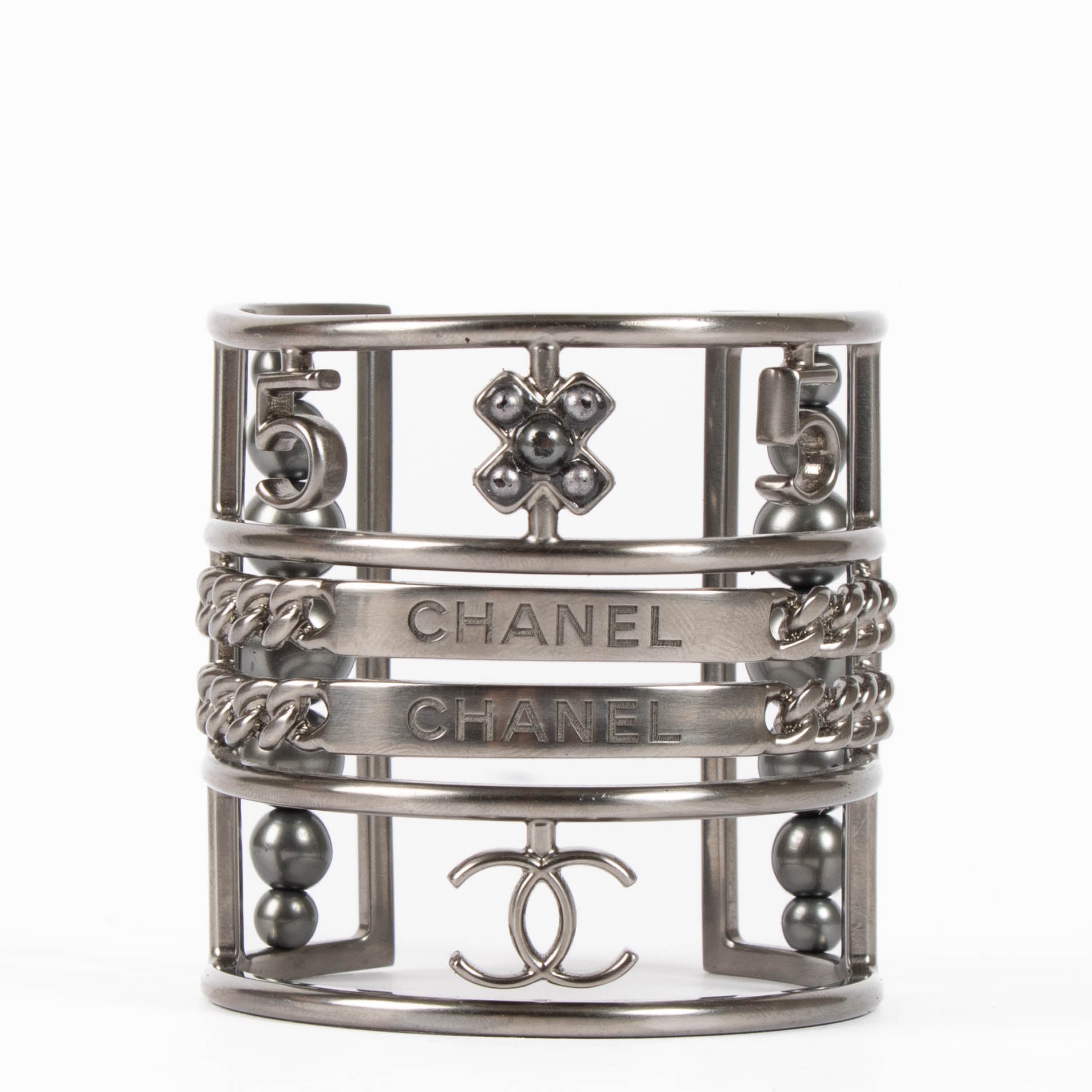 Chanel 15S Ruthenium Cuff Bracelet