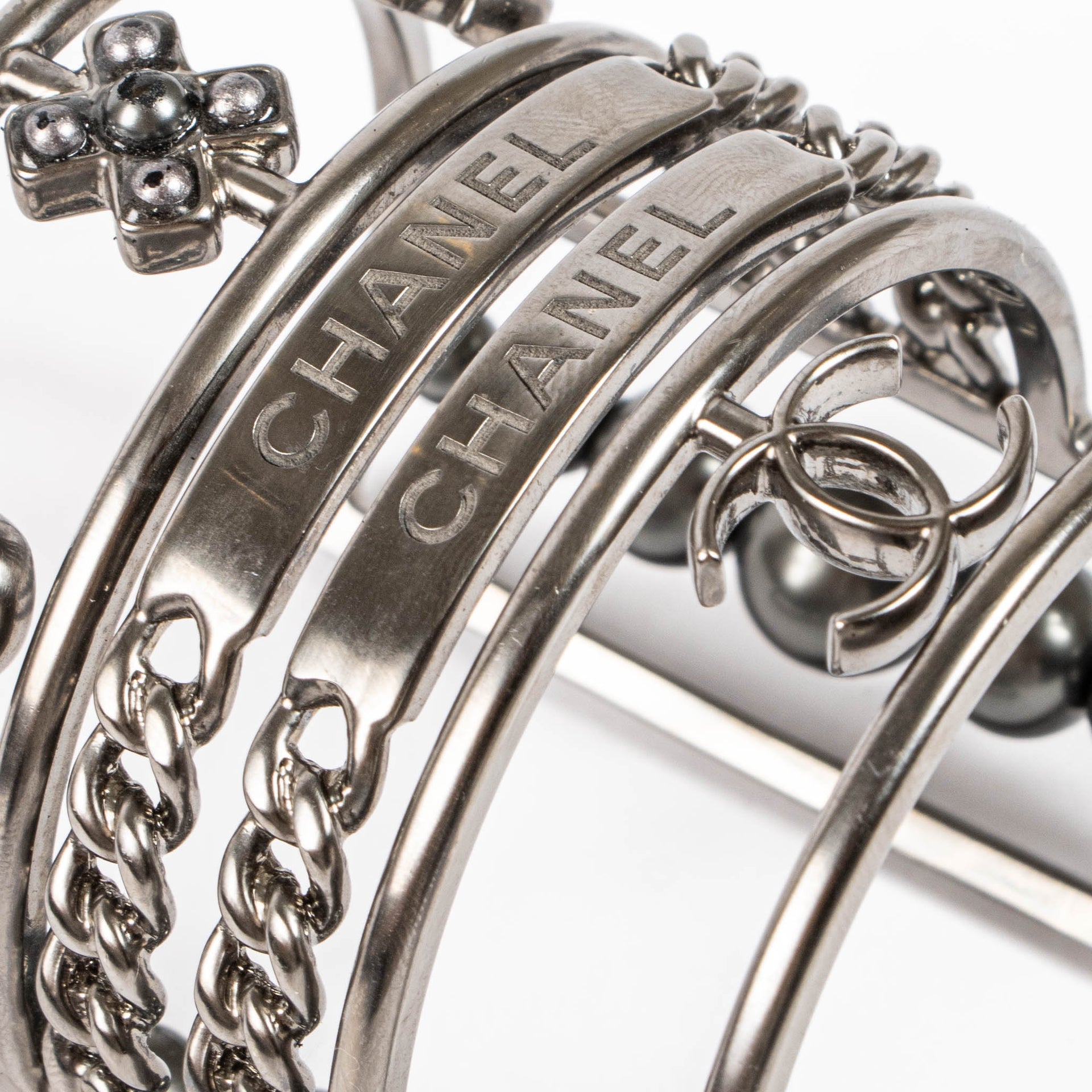 Chanel 15S Ruthenium Cuff Bracelet