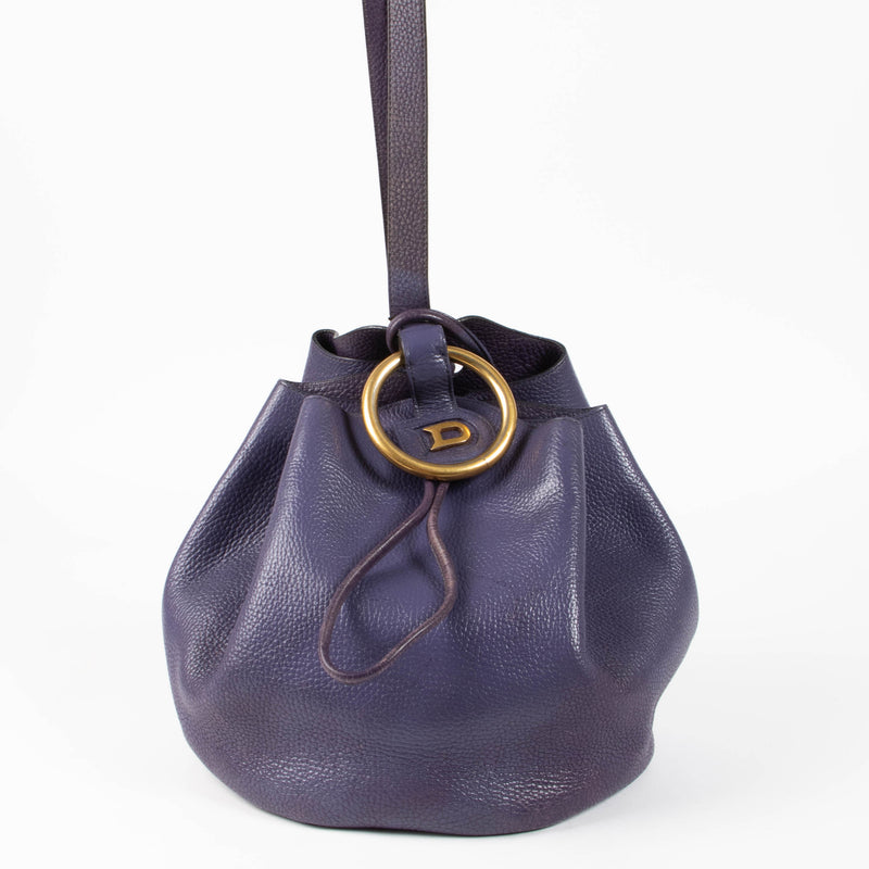 Delvaux Purple Leather Rose des Vents Bag