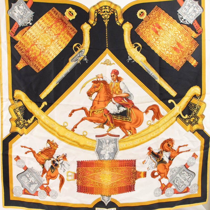 Hermes Hommage à L'Amitié Silk 90 Scarf