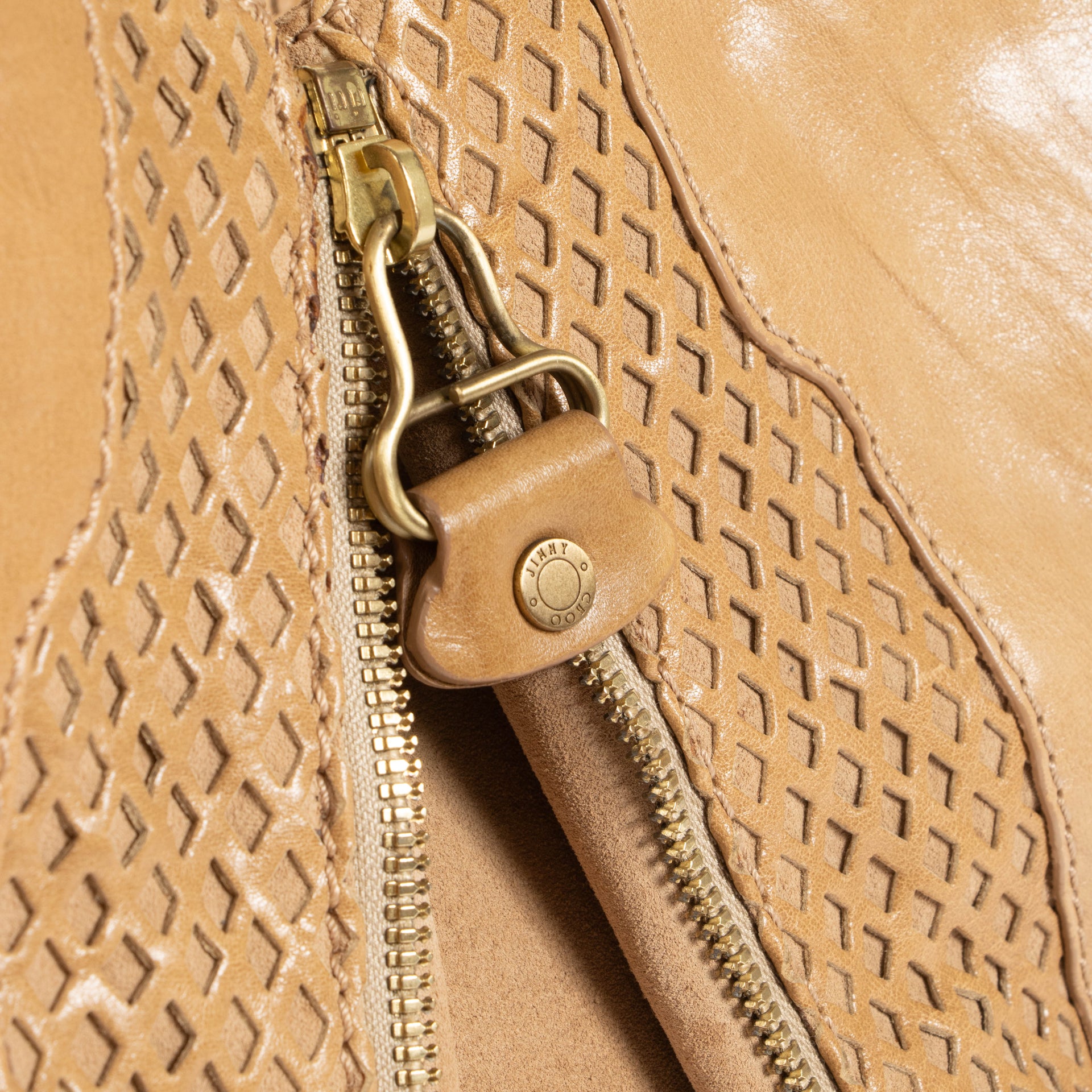 Jimmy Choo Camel Mandah Hobo Bag
