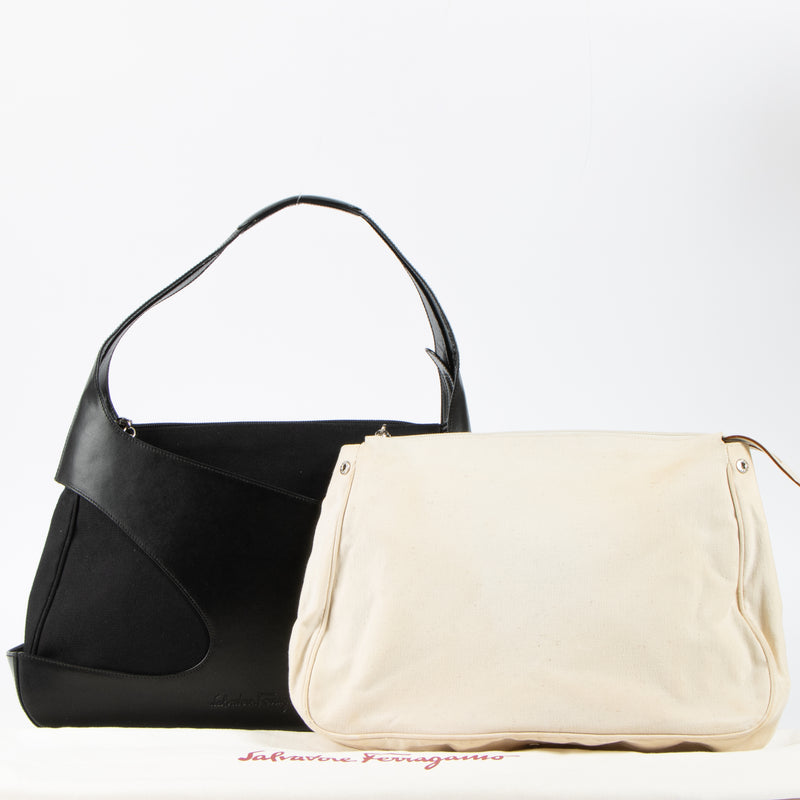 Shop this authentic Ferragamo Black Cut-Out Hobo Bag Pre-loved on Labellov.com