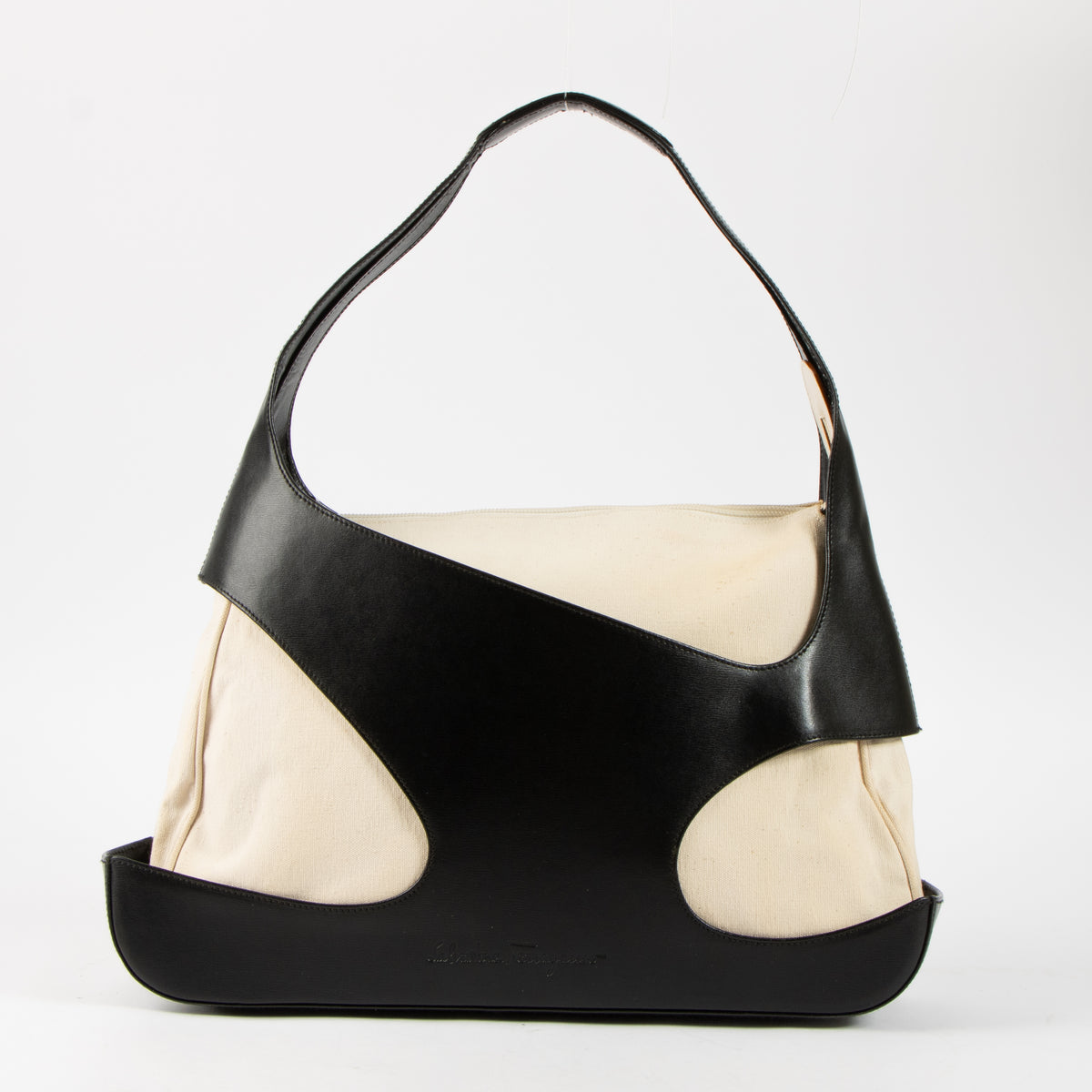 Shop this authentic Ferragamo Black Cut-Out Hobo Bag Pre-loved on Labellov.com