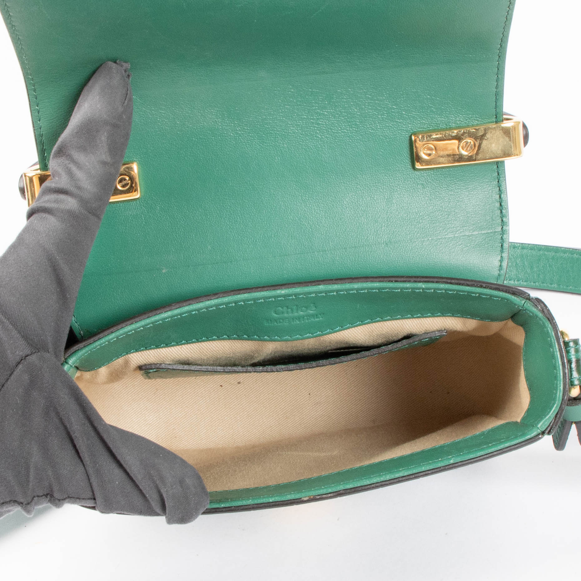 Shop this 100% authentic Chloé Green Croco Embossed C-Mini Bag at Labellov.com