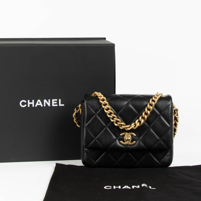 Shop this 100% authentic Chanel Black Small Side Note Flap Bag at Labellov.com