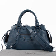 Shop the authentic Balenciaga Blue Neo Classic Small Bag second hand on Labellov.com
