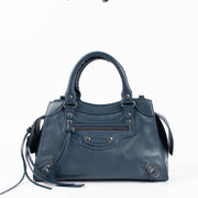 Shop the authentic Balenciaga Blue Neo Classic Small Bag second hand on Labellov.com