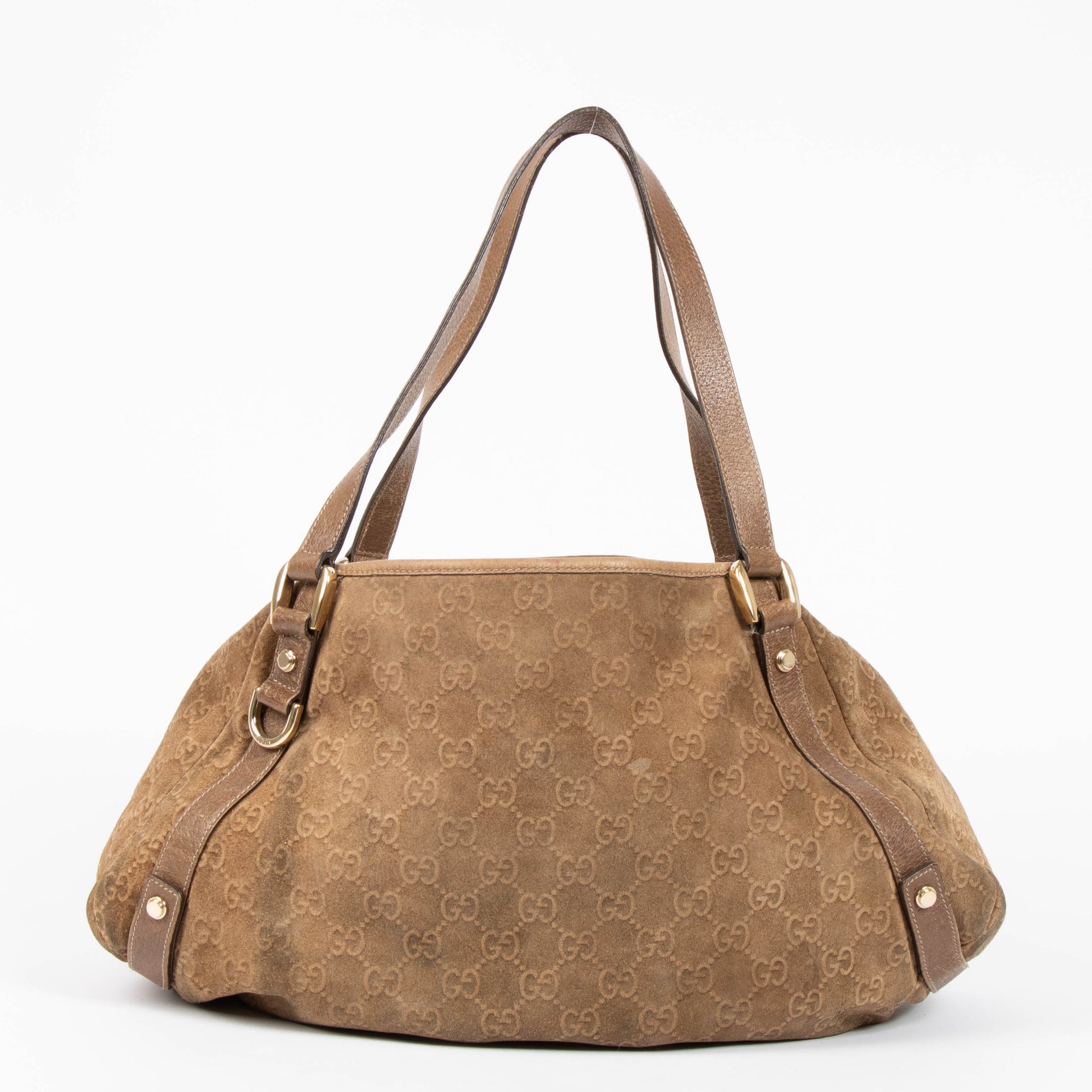 Gucci Taupe Suede Pelham Hobo bag