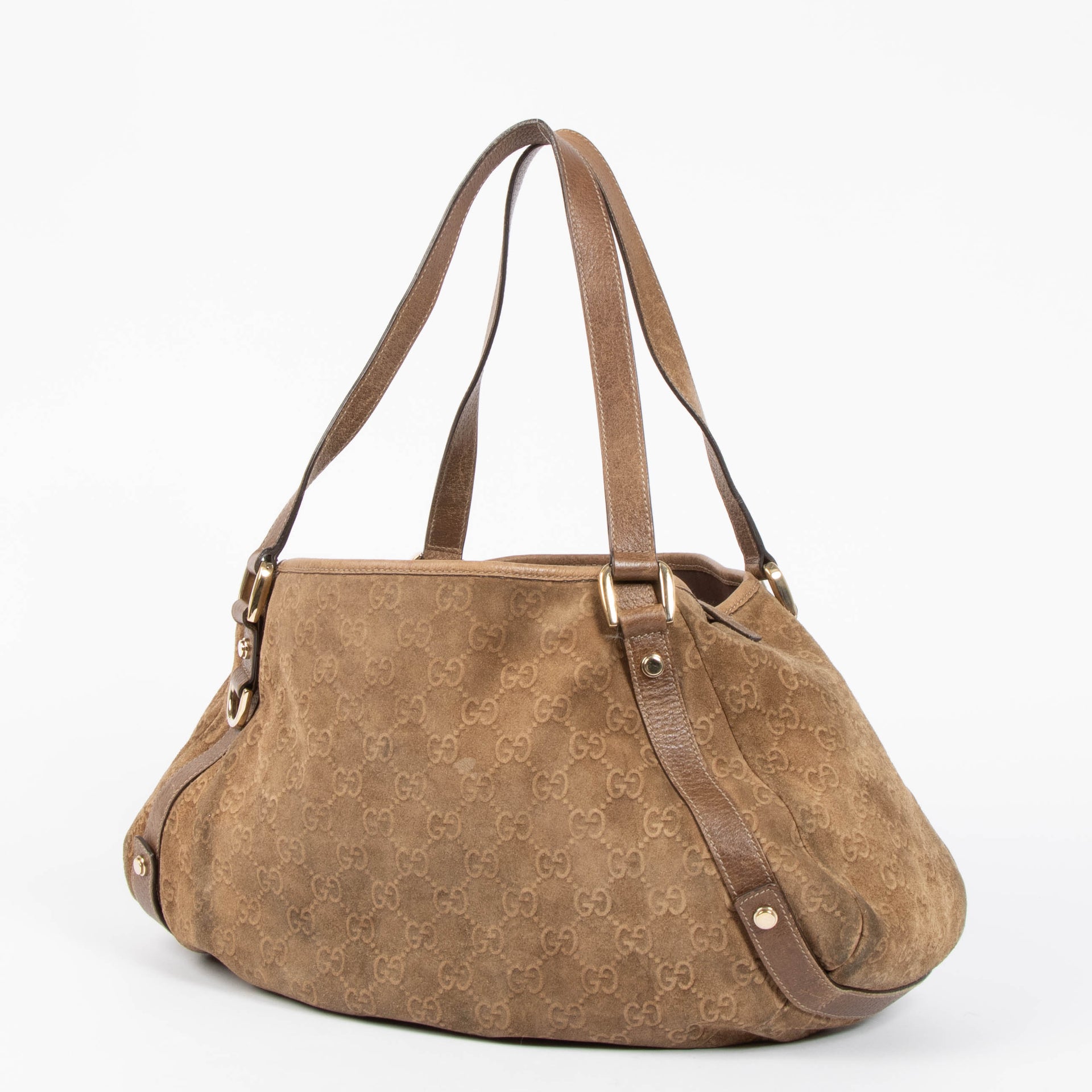 Gucci Taupe Suede Pelham Hobo bag