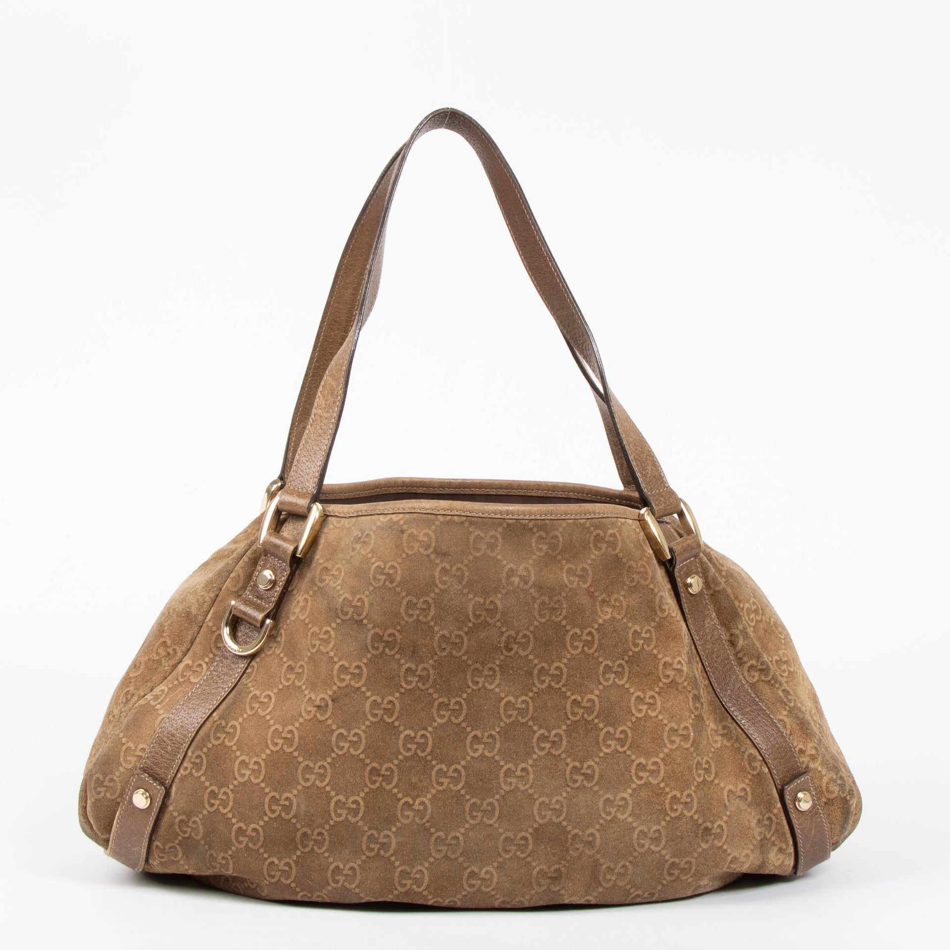 Gucci Taupe Suede Pelham Hobo bag