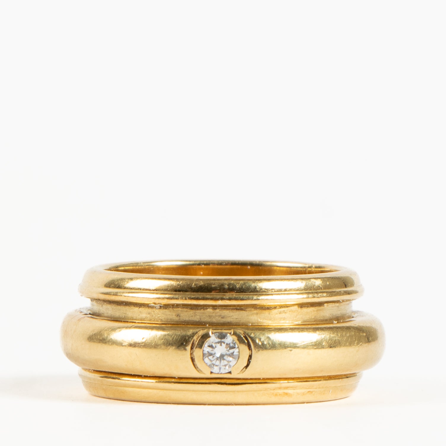 Piaget Yellow Gold 1 Diamond Possession Large Ring - Size 58