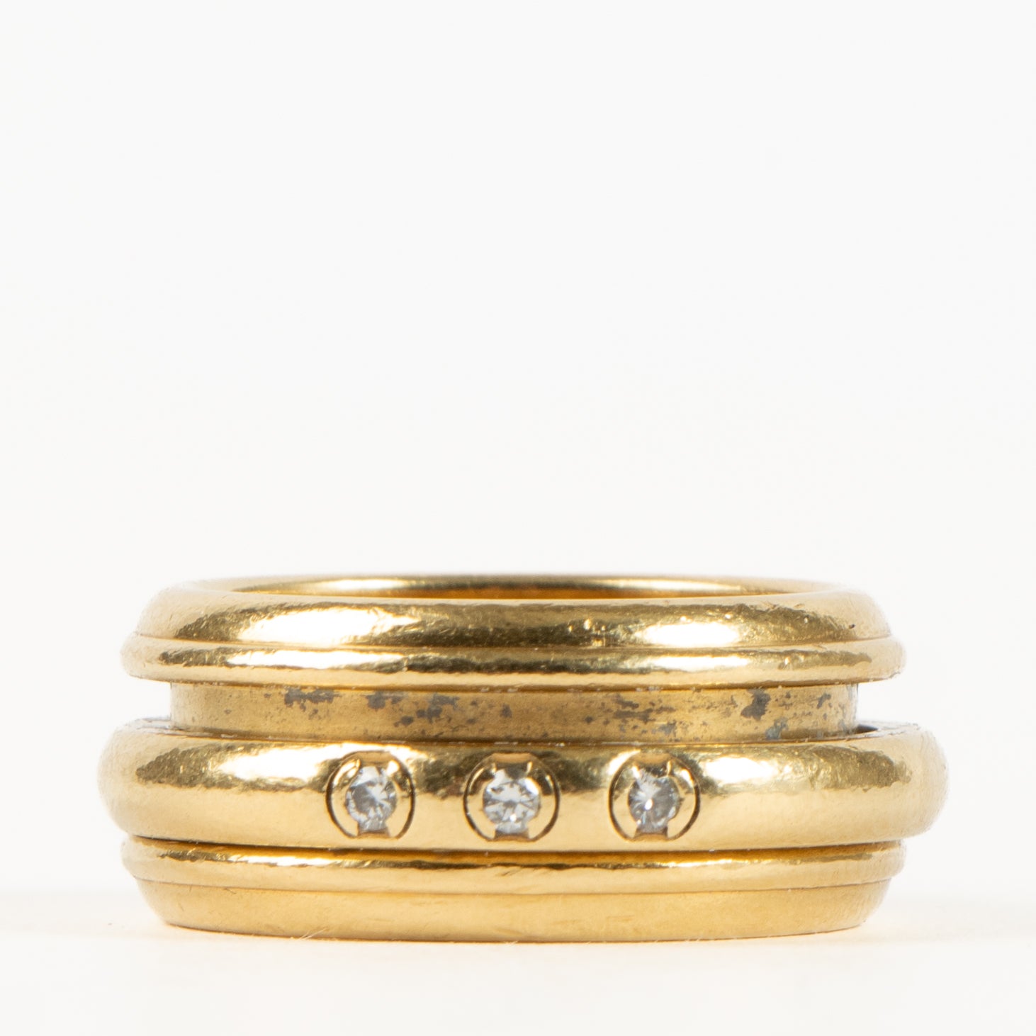 Piaget Yellow Gold 3 Diamonds Possession Medium Ring - Size 52