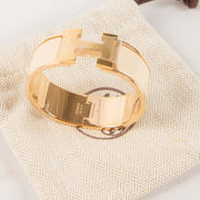 Shop this authentic Hermes Creme Clic Clac H Bracelet Pre-Loved on Labellov.com