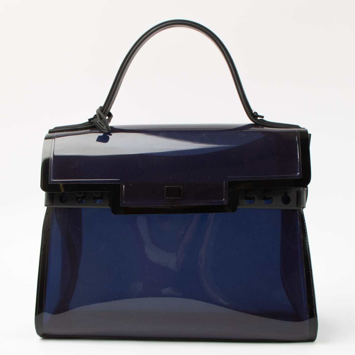 Shop this authentic Delvaux Blue Vinyl Tempête Dark Night Bag pre-loved on Labellov.com