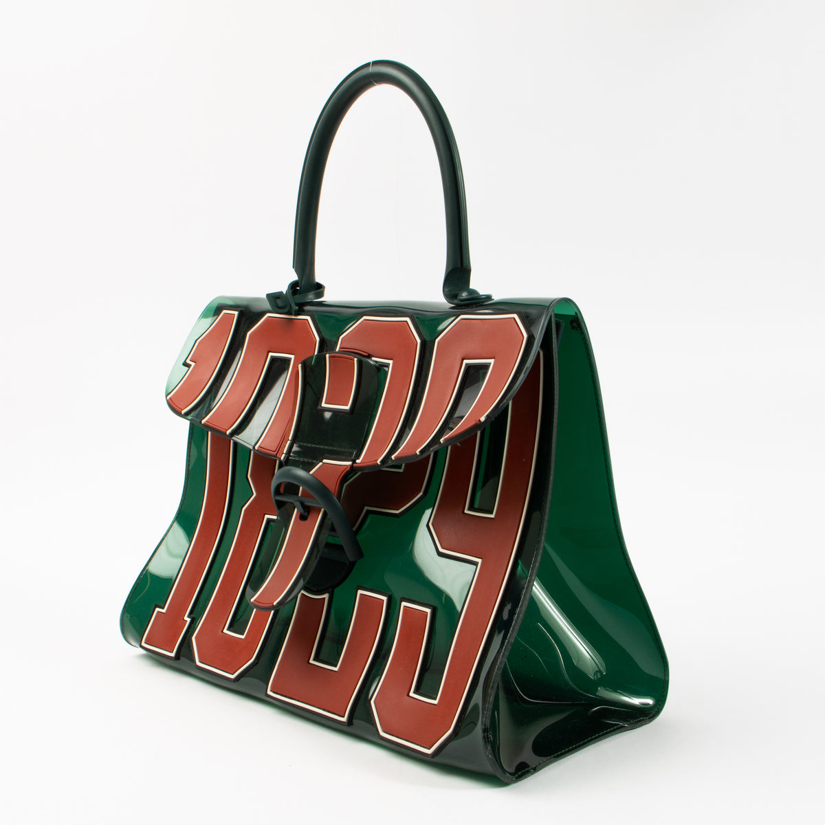 Shop this authentic Delvaux Green Vinyl Brillant The Hero Bag pre-loved on Labellov.com