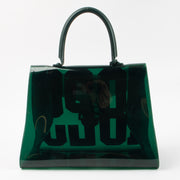 Shop this authentic Delvaux Green Vinyl Brillant The Hero Bag pre-loved on Labellov.com