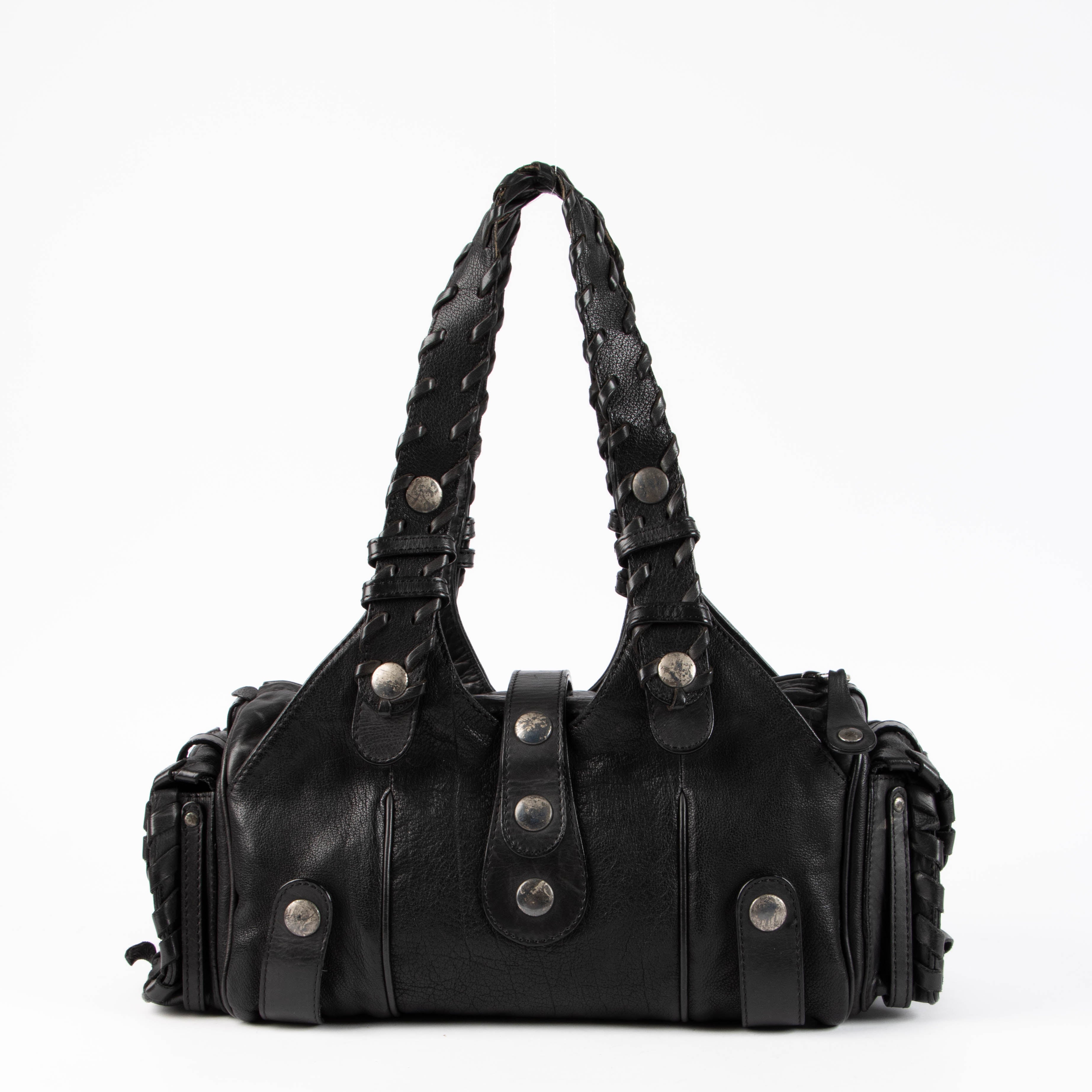 バッグ Chloe Silverado Black Leather Handbag Chloé Black Silverado Bag – Labellov