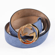 Shop this 100% authentic Gucci Blue Belt – Size 85 at Labellov.com