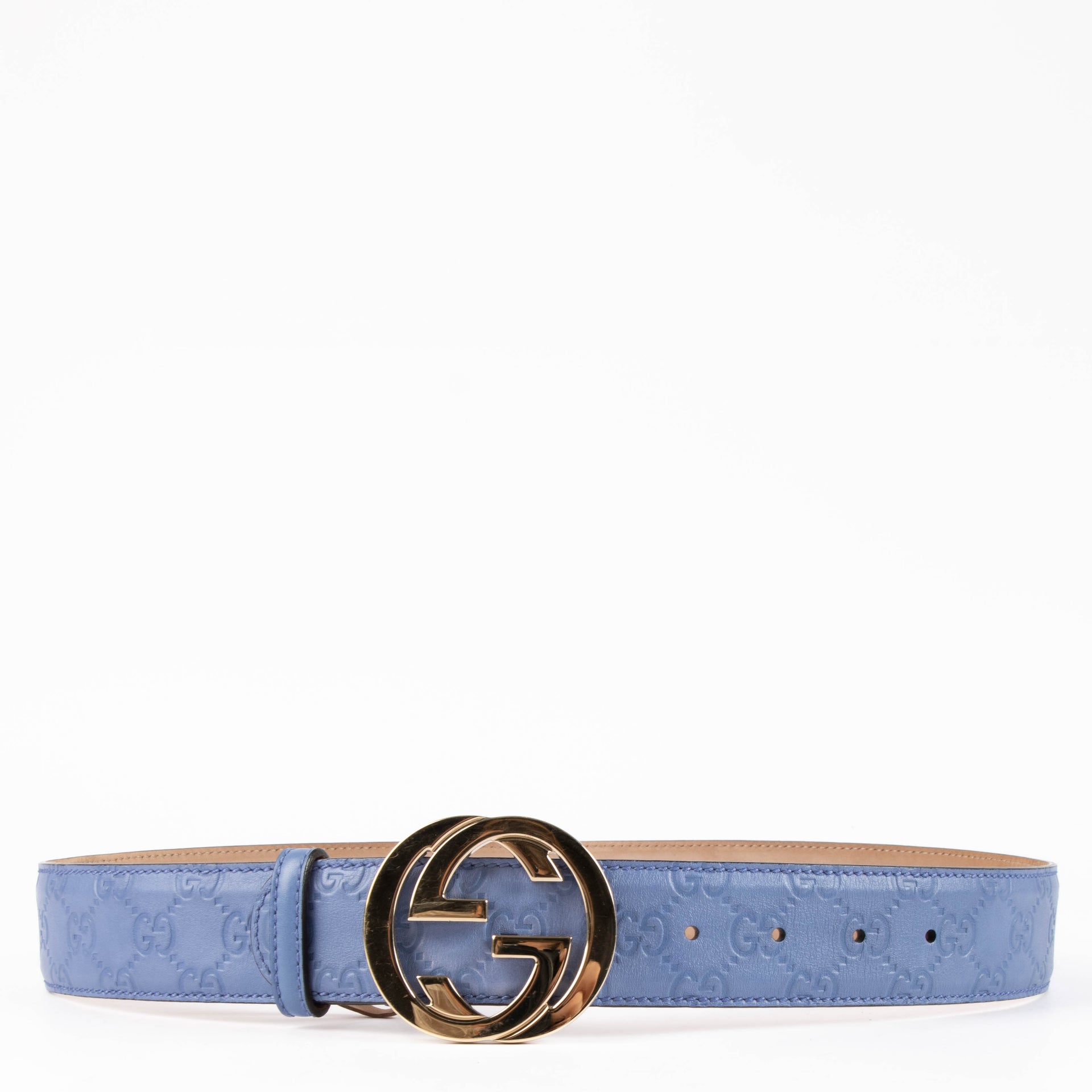 Shop this 100% authentic Gucci Blue Belt – Size 85 at Labellov.com