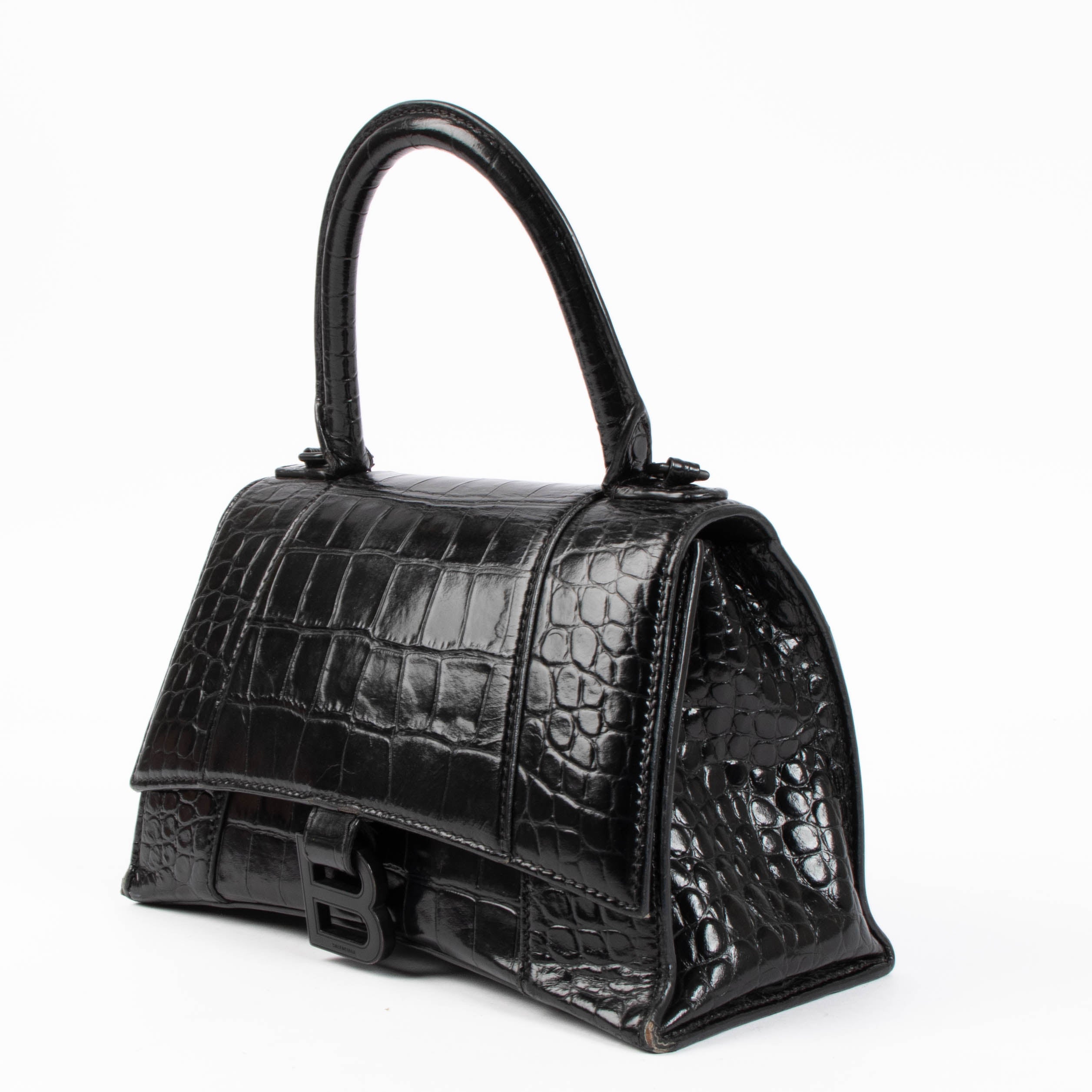 Balenciaga Black Croco Small Hourglass Bag – Labellov