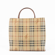 Shop this authentic Burberry Check Canvas Top Handle + Wallet pre-loved on Labellov.com