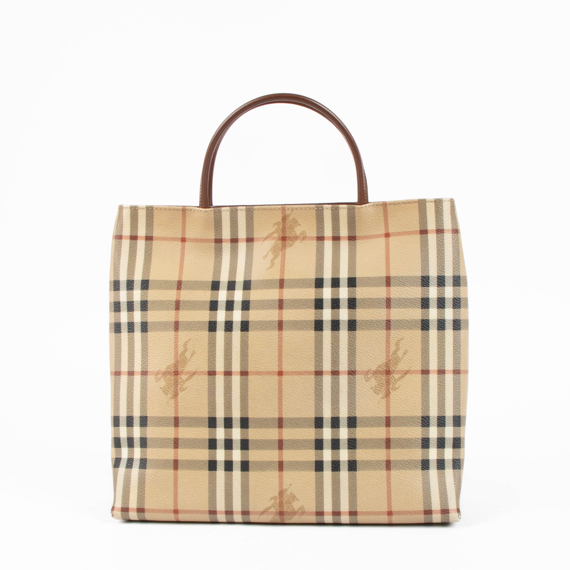 Shop this authentic Burberry Check Canvas Top Handle + Wallet pre-loved on Labellov.com