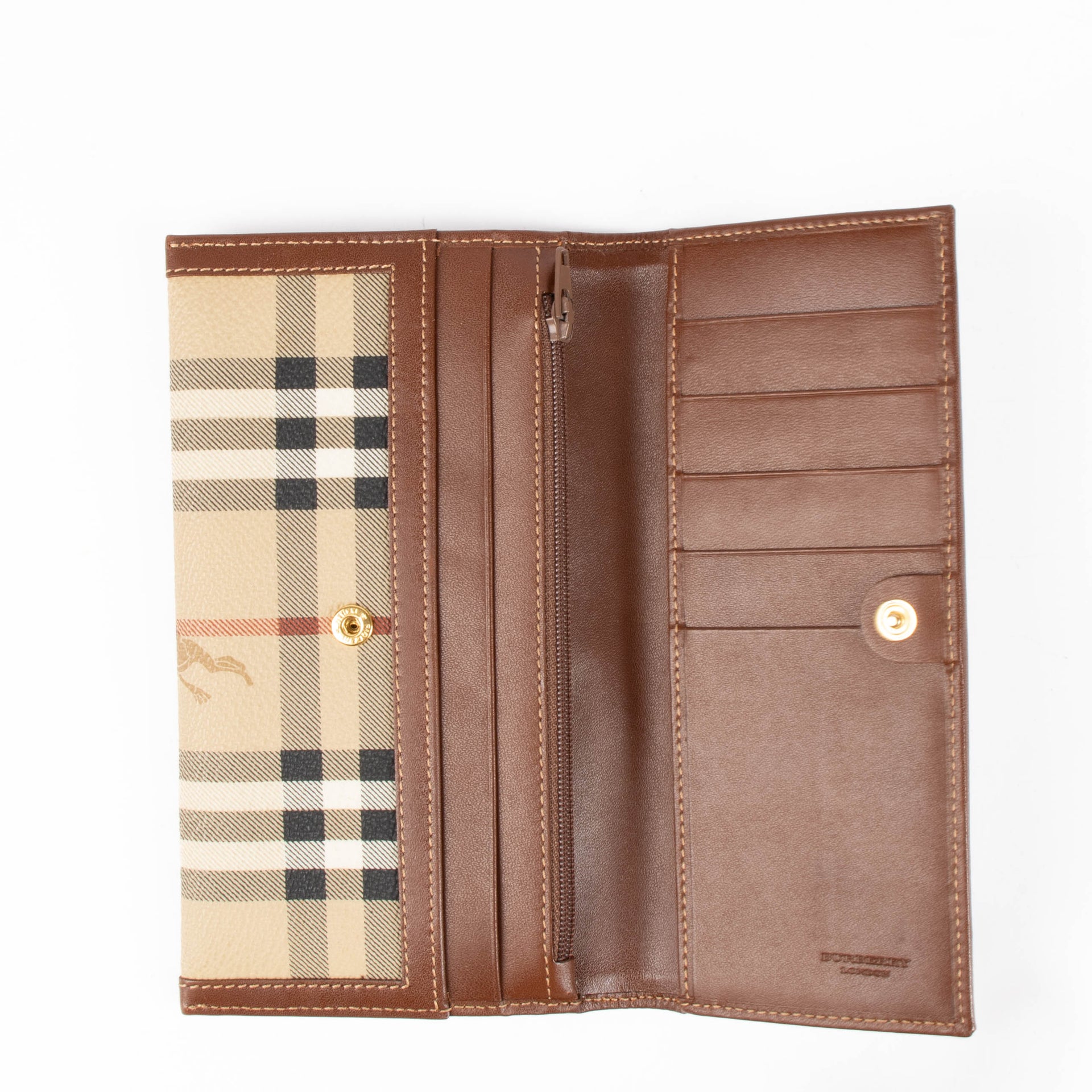 Shop this authentic Burberry Check Canvas Top Handle + Wallet pre-loved on Labellov.com