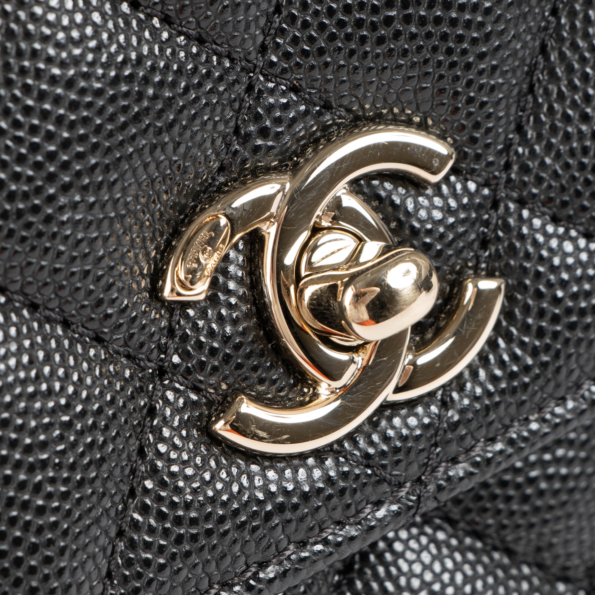 Shop this authentic chanel black caviar small coco handle pre-loved on Labellov.com