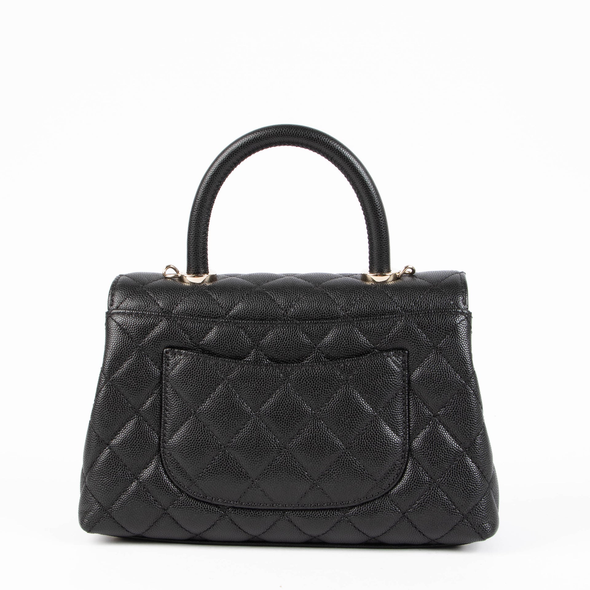 Shop this authentic chanel black caviar small coco handle pre-loved on Labellov.com
